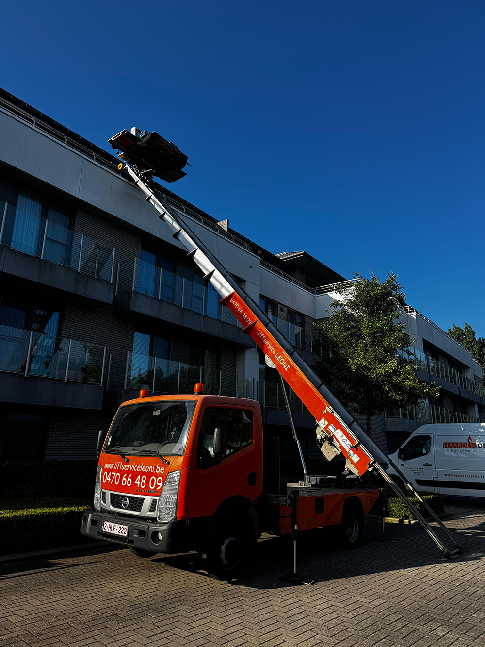 Verhuislift bij een woning in Kortrijk